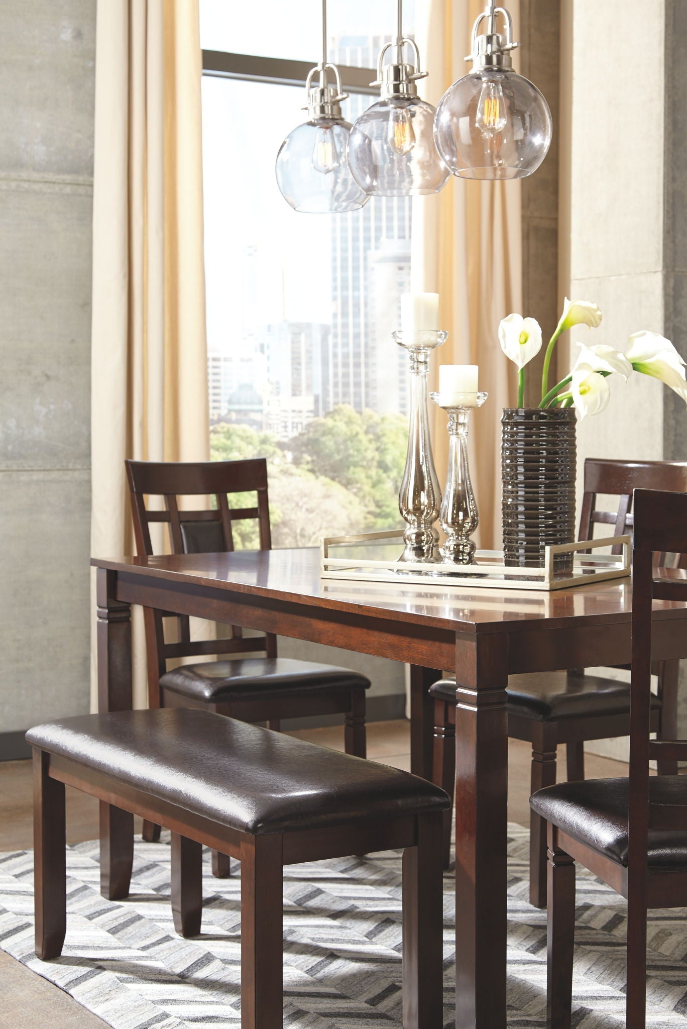 Bennox - Dining Room Table Set (Set of 6) - Brown