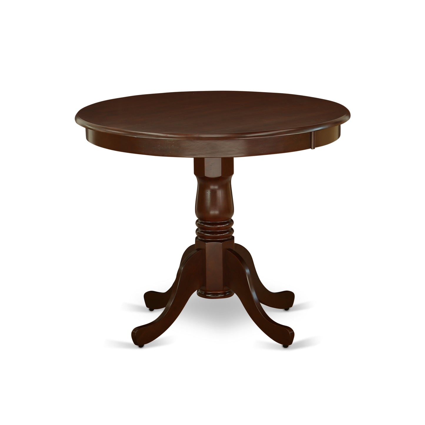 EAST WEST FURNITURE - ANVE5-MAH-47 - 5 Piece Dining Table Set - 4 Light Sable Linen Fabric Kitchen Chairs with High Back and 1 Dining Room Table - Mahogany Finish