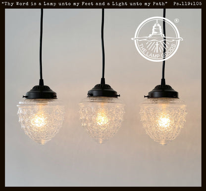 Antique Glass Dining Room Rectangular Pendant Chandelier Ceiling Light
