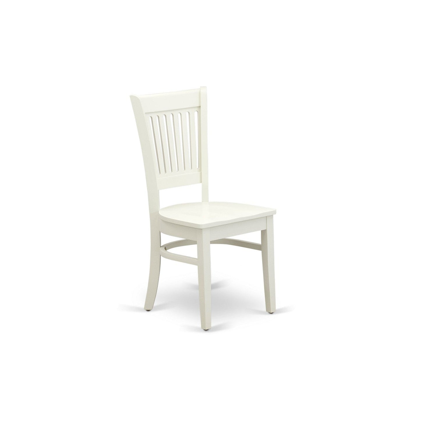 EAST WEST FURNITURE - ANVA3-LWH-W - 3-Pc Kitchen Dining Table Set- 2 Modern dining room chairs and Dining Room Table - Wooden Seat and Slatted Chair Back (linen white Finish)