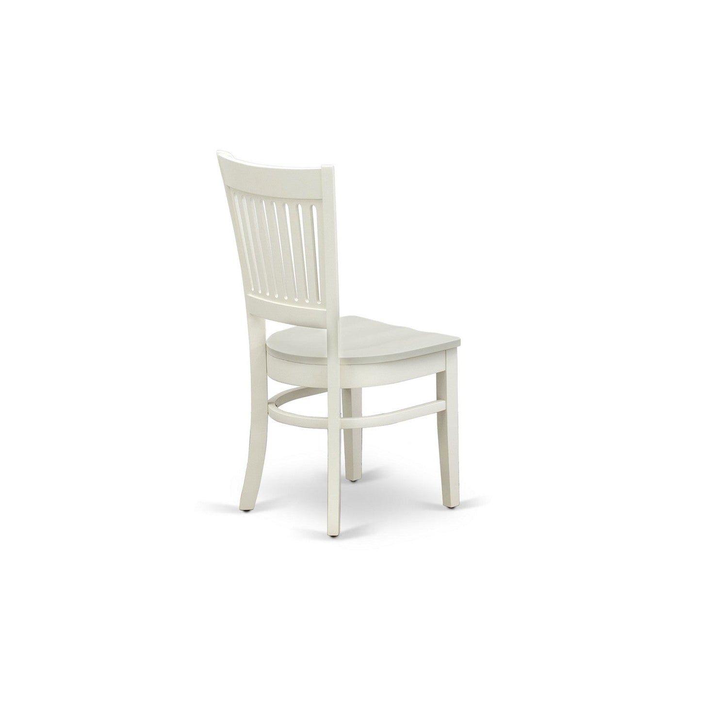 EAST WEST FURNITURE - ANVA3-LWH-W - 3-Pc Kitchen Dining Table Set- 2 Modern dining room chairs and Dining Room Table - Wooden Seat and Slatted Chair Back (linen white Finish)