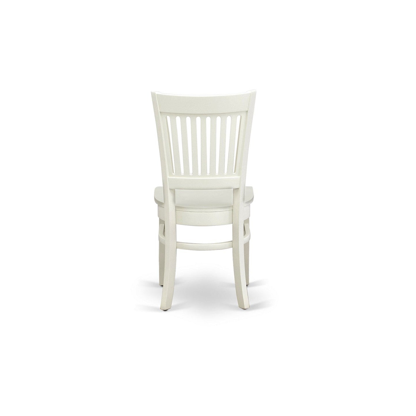 EAST WEST FURNITURE - ANVA3-LWH-W - 3-Pc Kitchen Dining Table Set- 2 Modern dining room chairs and Dining Room Table - Wooden Seat and Slatted Chair Back (linen white Finish)